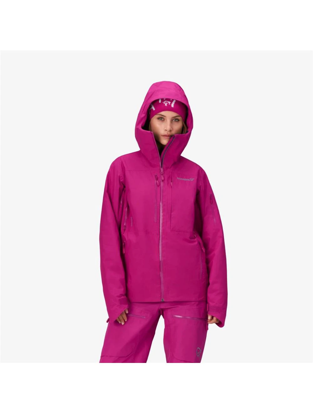 That is a Snowboard Jacket; Ski Jacket; Norrona W's lofoten Gore-Tex insulated Jacket festival fuchsia