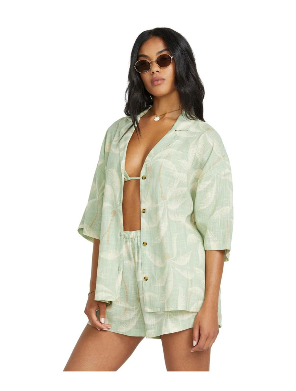 That is a Top; Shirt Billabong Beach Side SS W (GFM0) Pistachio