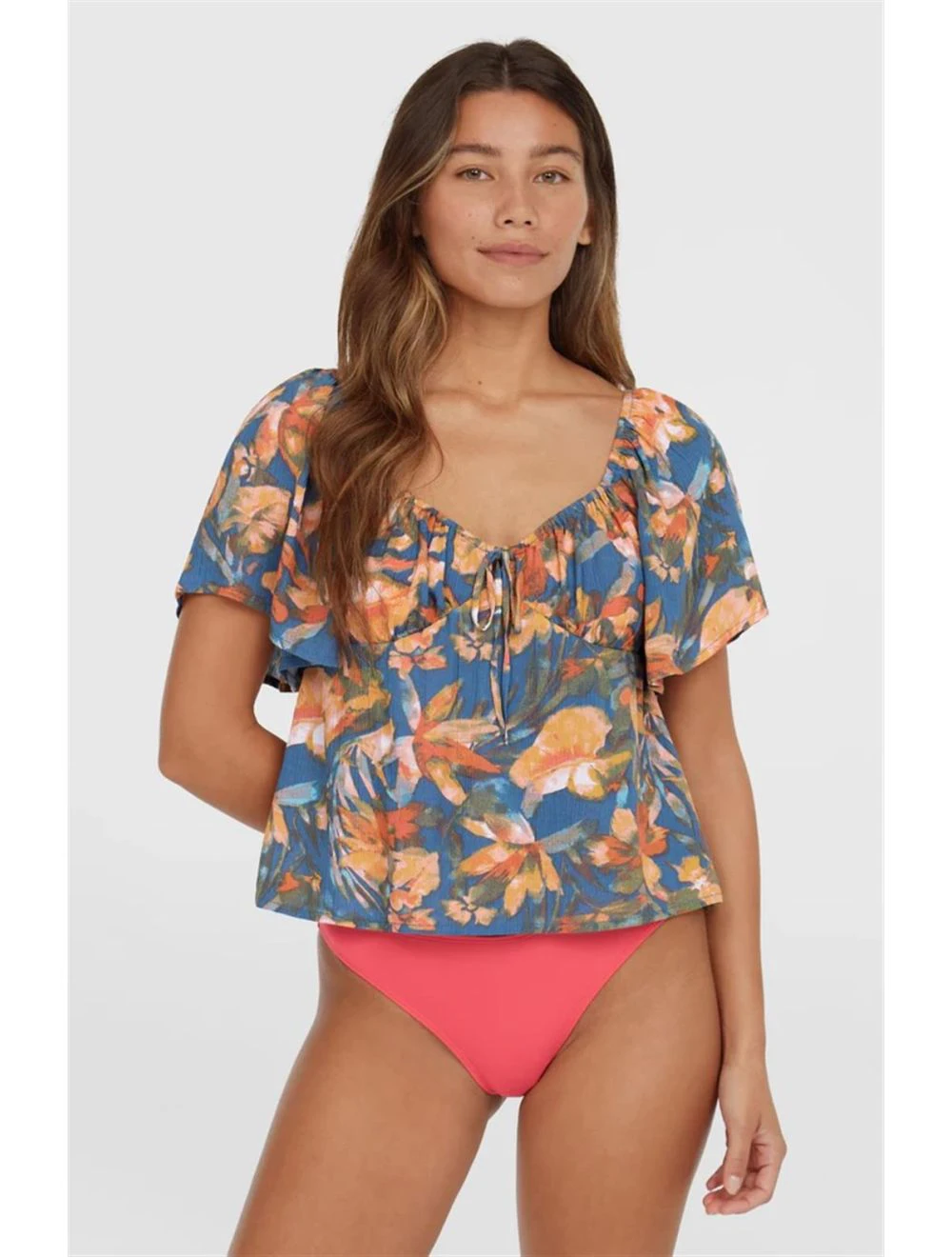 That is a Top; Shirt O'Neill Hughes Woven Top blue painted tropics