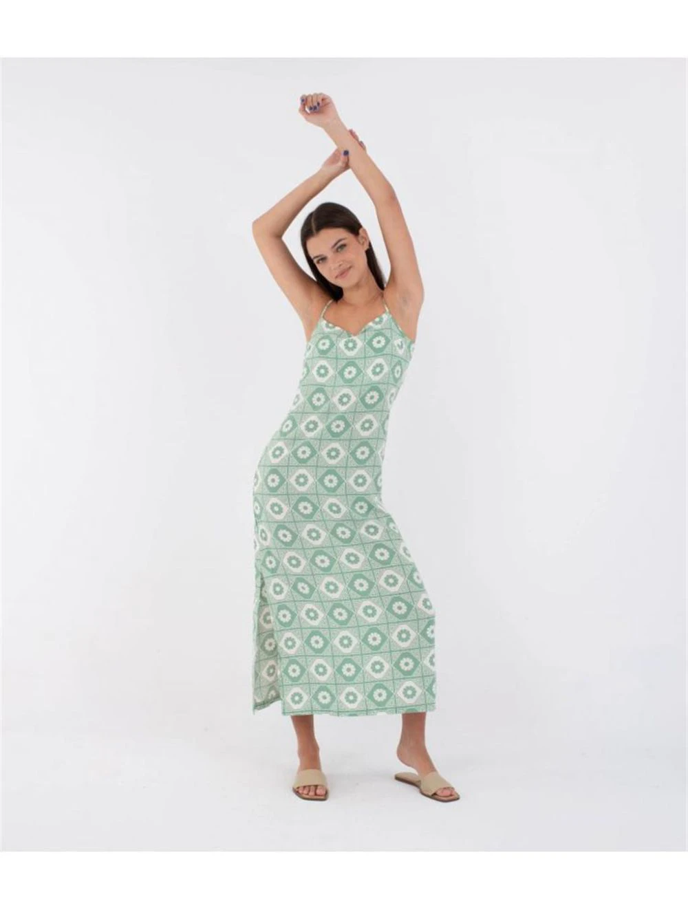 That is a Dress; Skirt Hurley Mikonos Midi Dress mineral green
