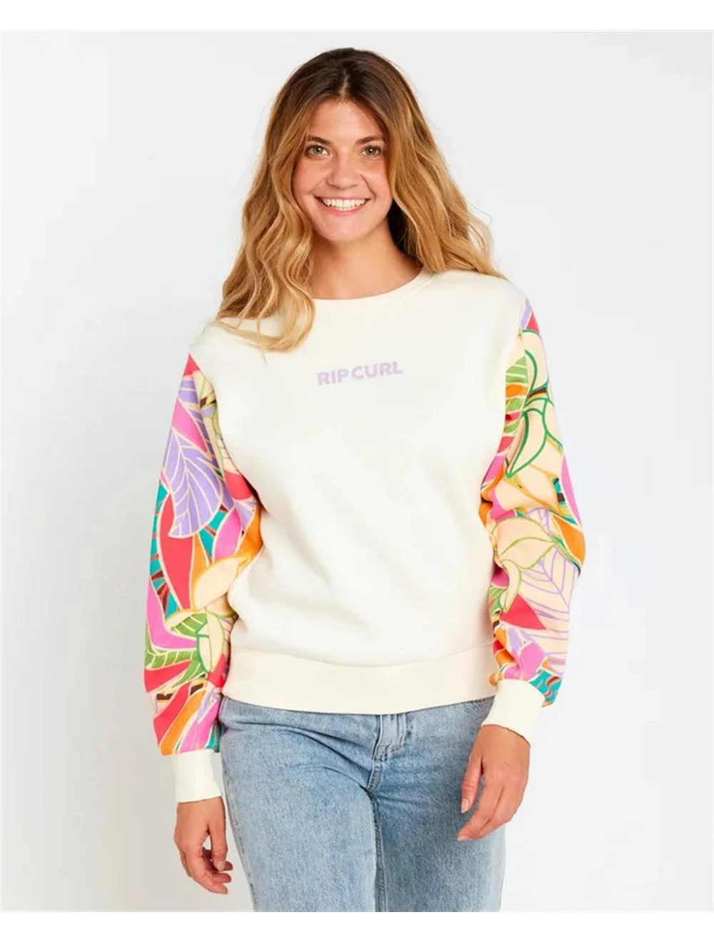Rip Curl Crew Wavy Print Sleeves