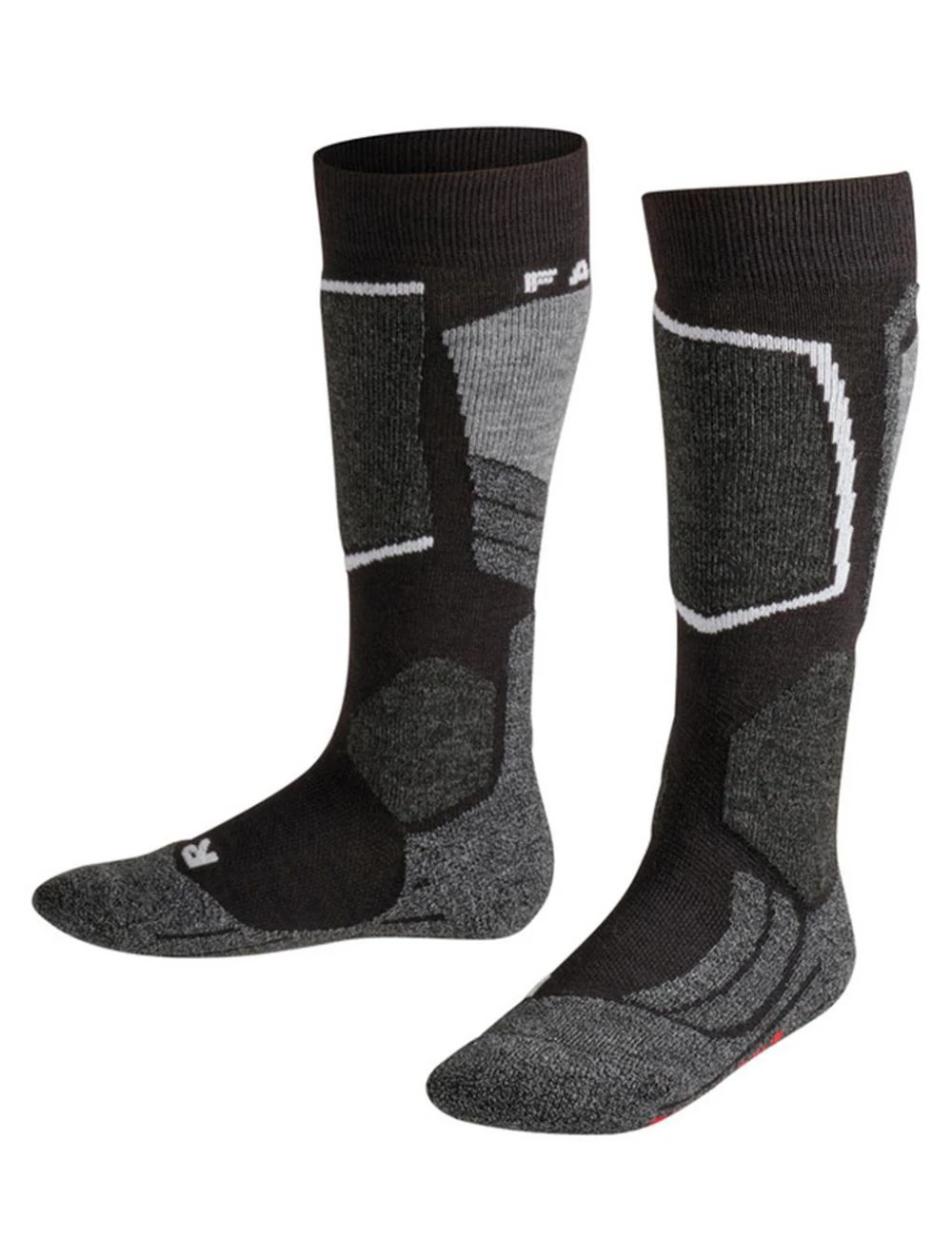 That is a Skisocks;Snowboardsocks;Socken;Wintersport Falke SK2 Intermediate Kids 11432 Black-Mix 3010 Black-Mix 3010