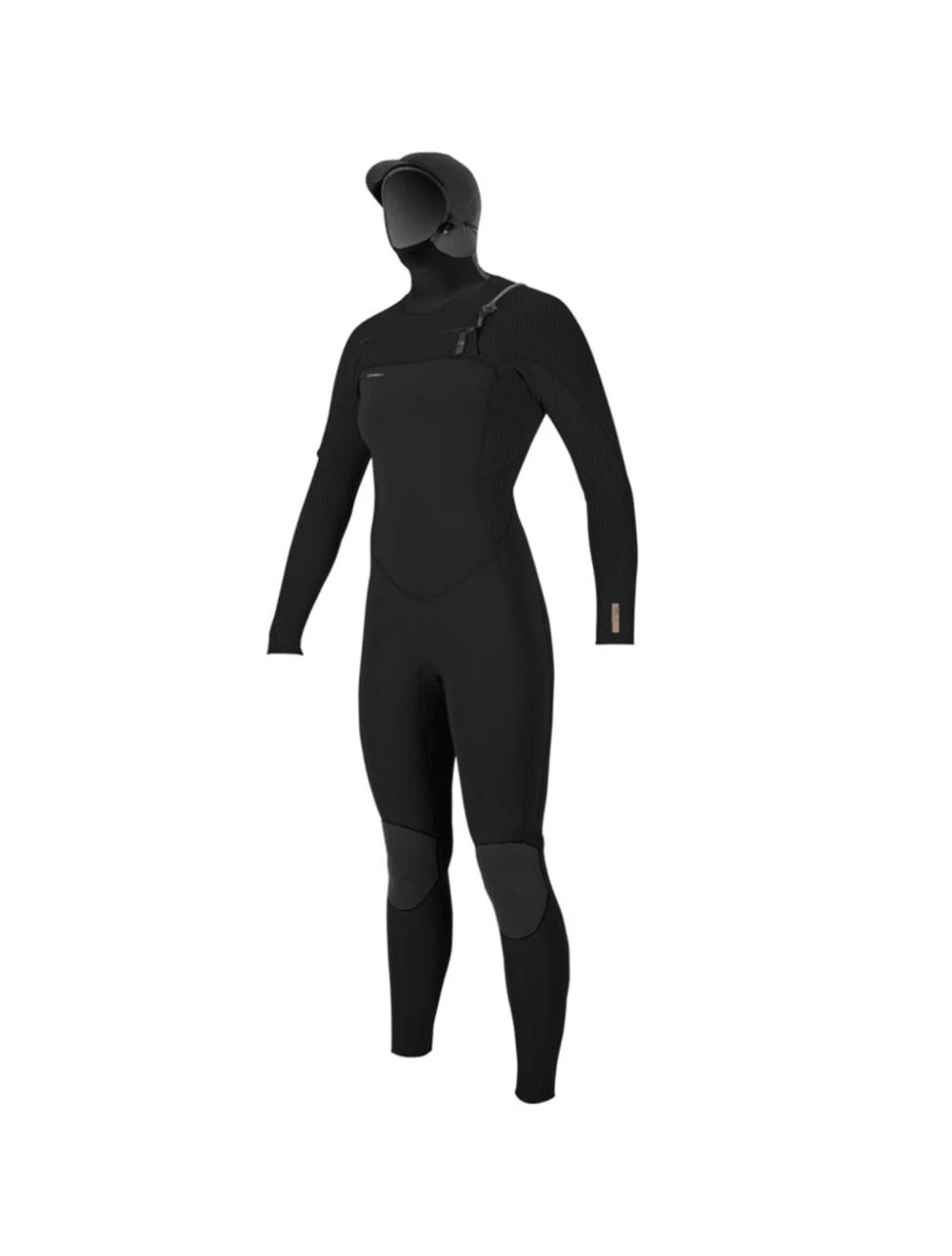 That is a Wetsuit;Neoprene Suit; O'Neill Wms Hyperfreak 5/4+ Chest Zip w/Hood BLK/BLK BLK/BLK