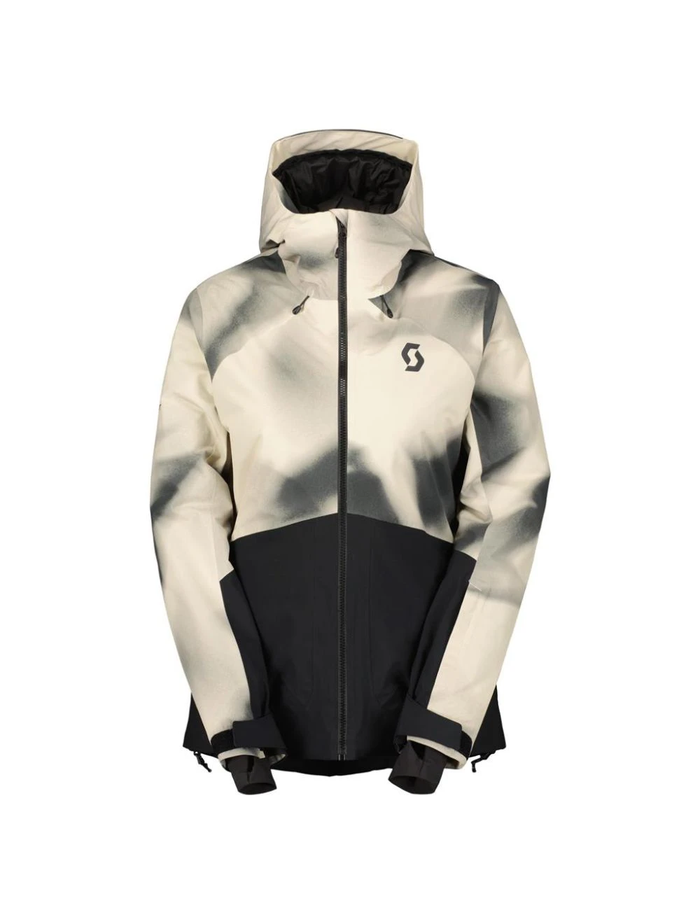 That is a Ski Jacket; Snowboard Jacket; Scott SCO Jacket W's Ultimate Dryo 10 dust whiteprint/black dust whiteprint/black