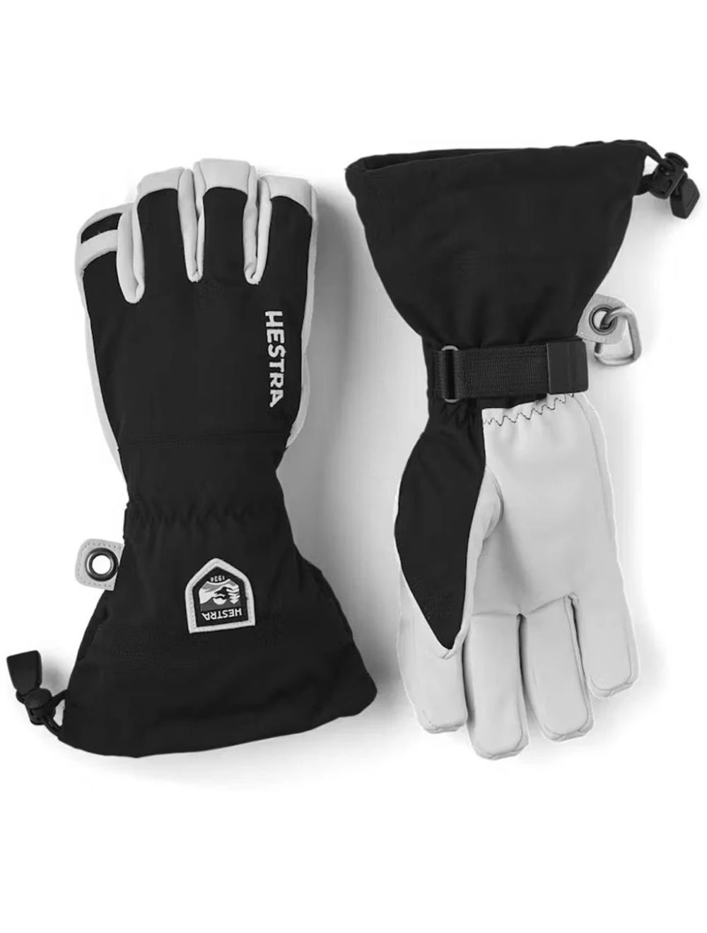 That is a Skigloves;Snowboard.gloves Hestra Army Leather Heli Ski - 5 finger Black