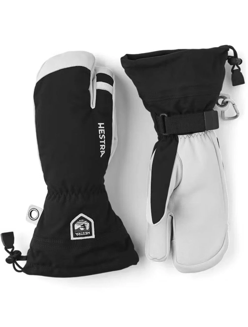 That is a Skigloves;Snowboard.gloves Hestra Army Leather Heli Ski - 3 finger Black