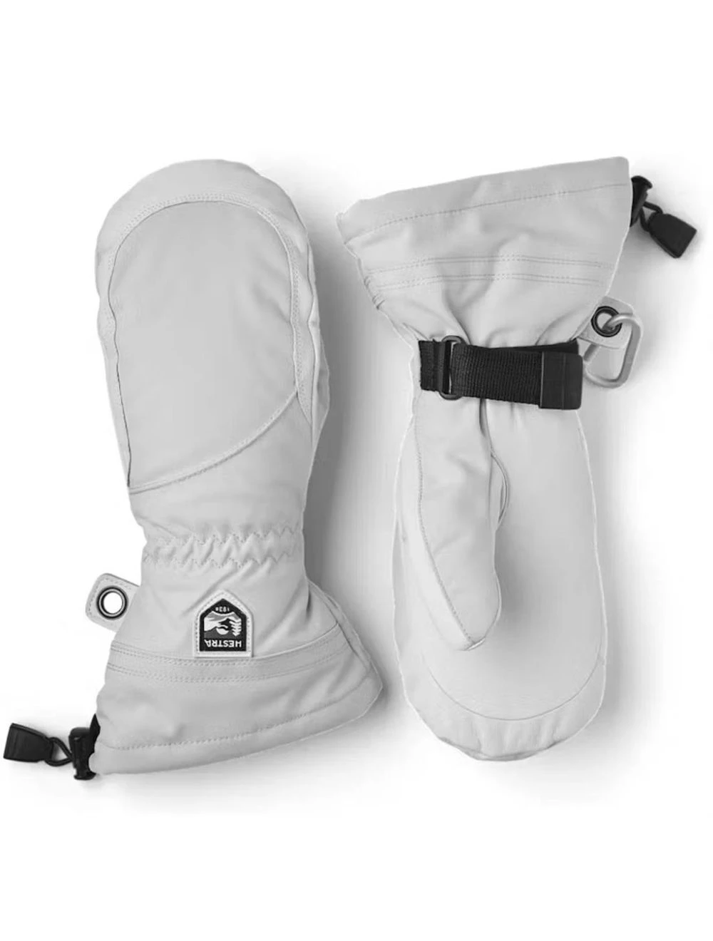 That is a Skigloves;Snowboard.gloves Hestra Heli Ski Female - mitten pale grey off white