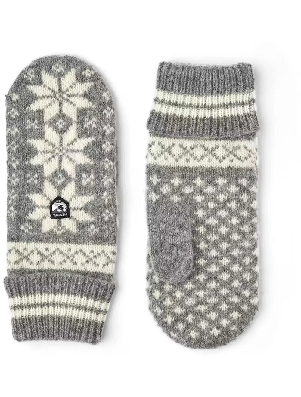 That is a Skigloves;Snowboard.gloves Hestra Isvik Mitten grey offwhite