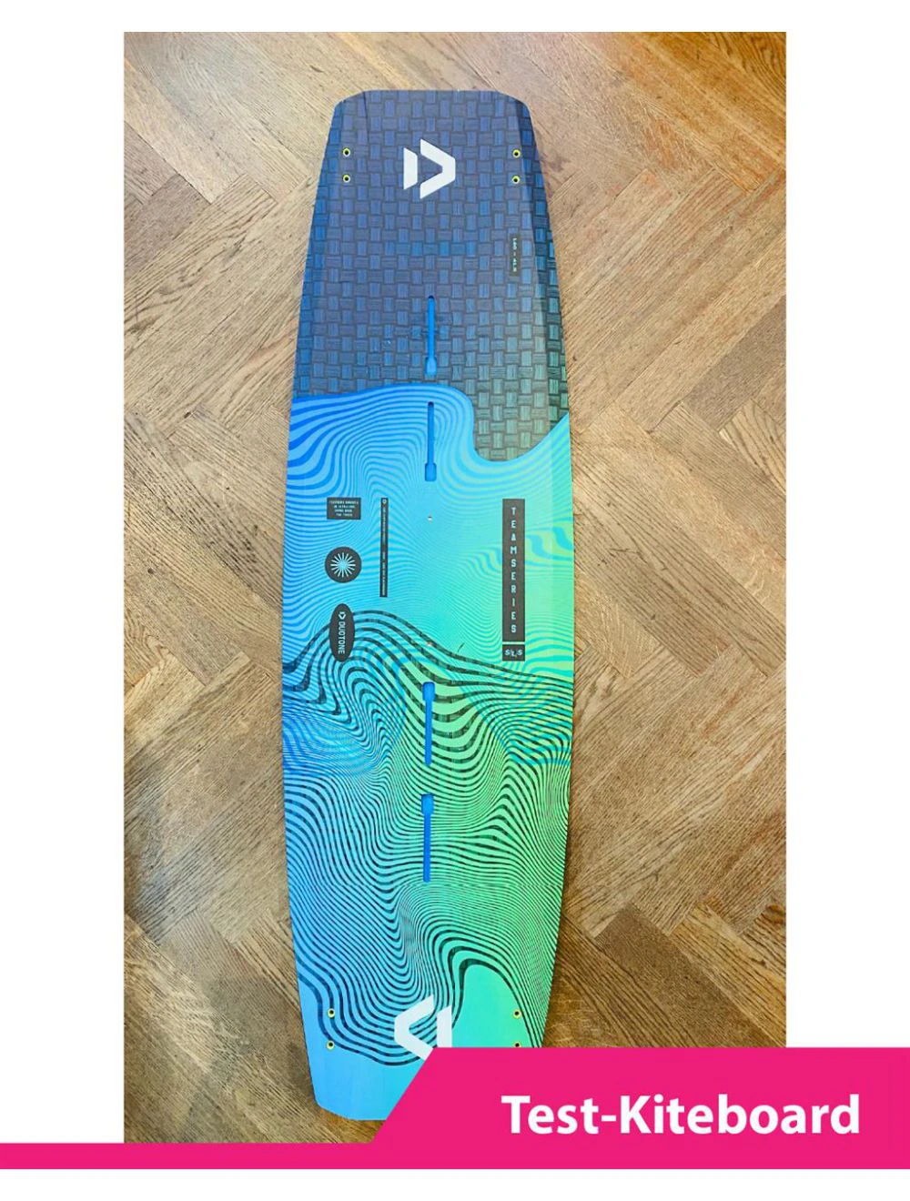 That is a Kiteboard Duotone DTK Testboard Team Series SLS 2024