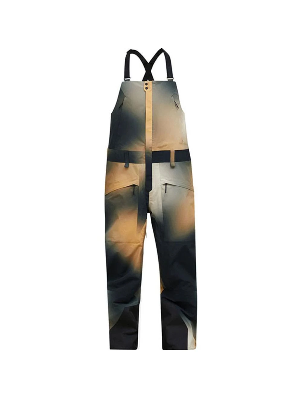 That is a Snowboard Pants; Ski Pants; Peak Performance M Edge 3L AOP Bib Pants Powder Fade Powder Fade