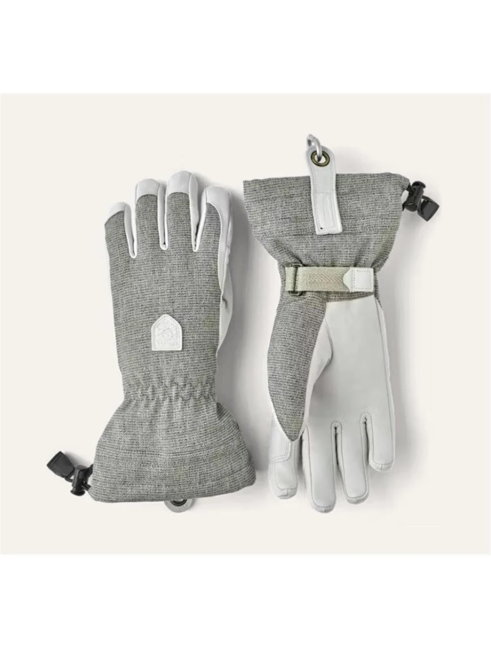 That is a Skigloves;Snowboard.gloves Hestra Women's Patrol Gauntlet - 5 finger light grey