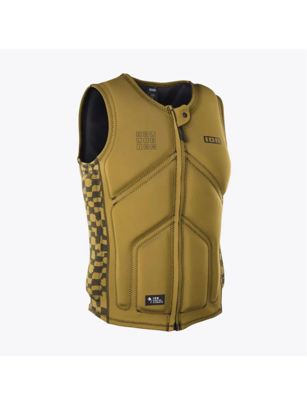 That is a Protectionvest; Impact Vest ION Vest Collision Core Front Zip Gold-burst Gold-burst