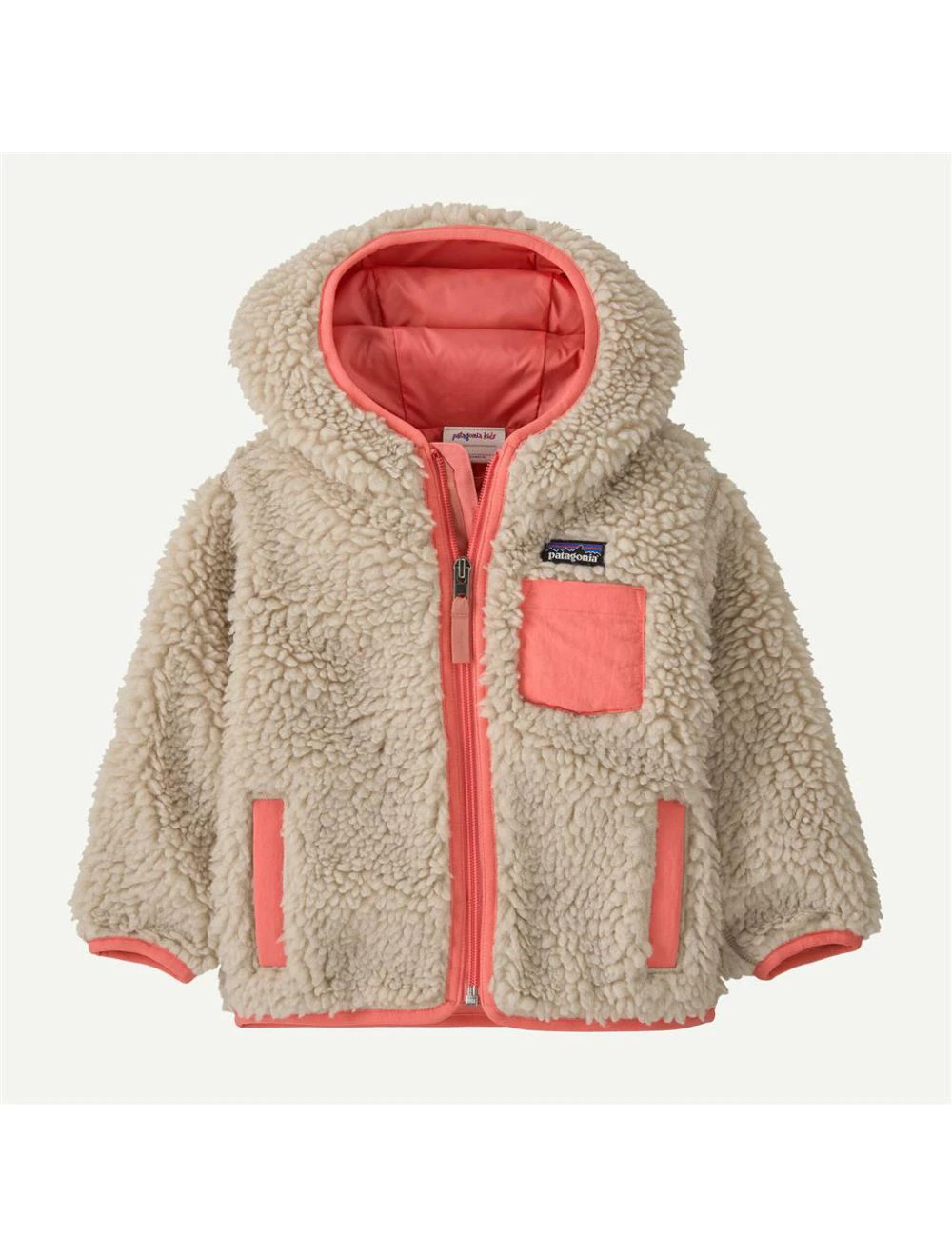 That is a Teddy Fleece Patagonia Baby Retro-X Hoodie Natural White/Sparkle Pink Natural White/Sparkle Pink