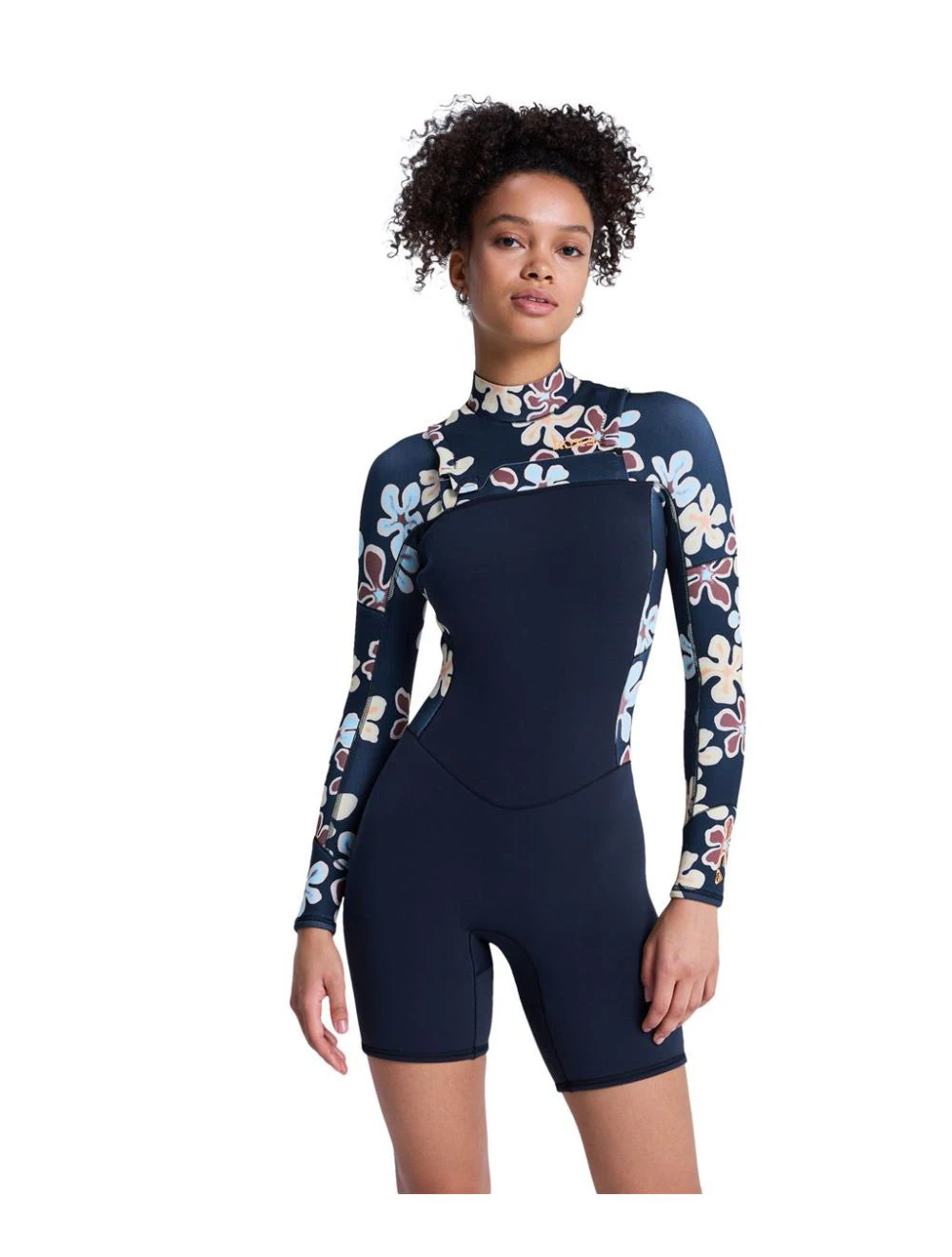 That is a Wetsuit; Surfsuit Roxy 2.0 Swell Natural FZ LS Spring Flower Flower