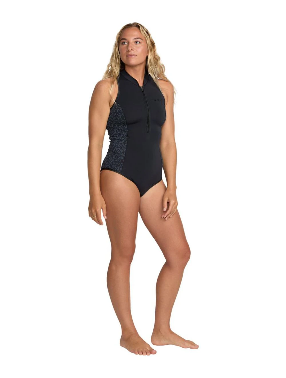 That is a Wetsuit; Surfsuit Roxy 1.0 Swell Natural FZ Bikini Animal Print Animal Print