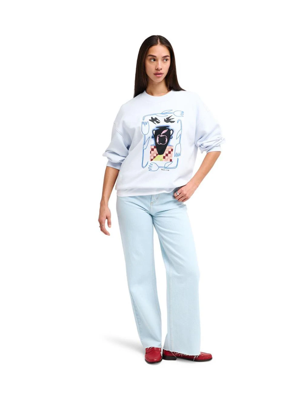 That is a Sweatshirt RVCA AF Love Birds BF Crew Ancient Water Ancient Water