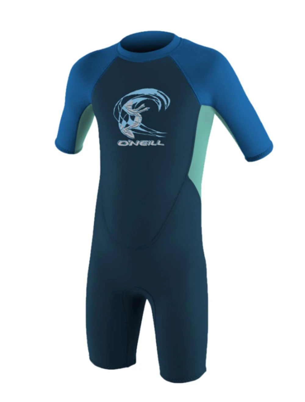 That is a Wetsuit; Surfsuit O'Neill Toddler Reactor-2 2mm Back Zip S/S Spring - Boys Slate/LightAqua