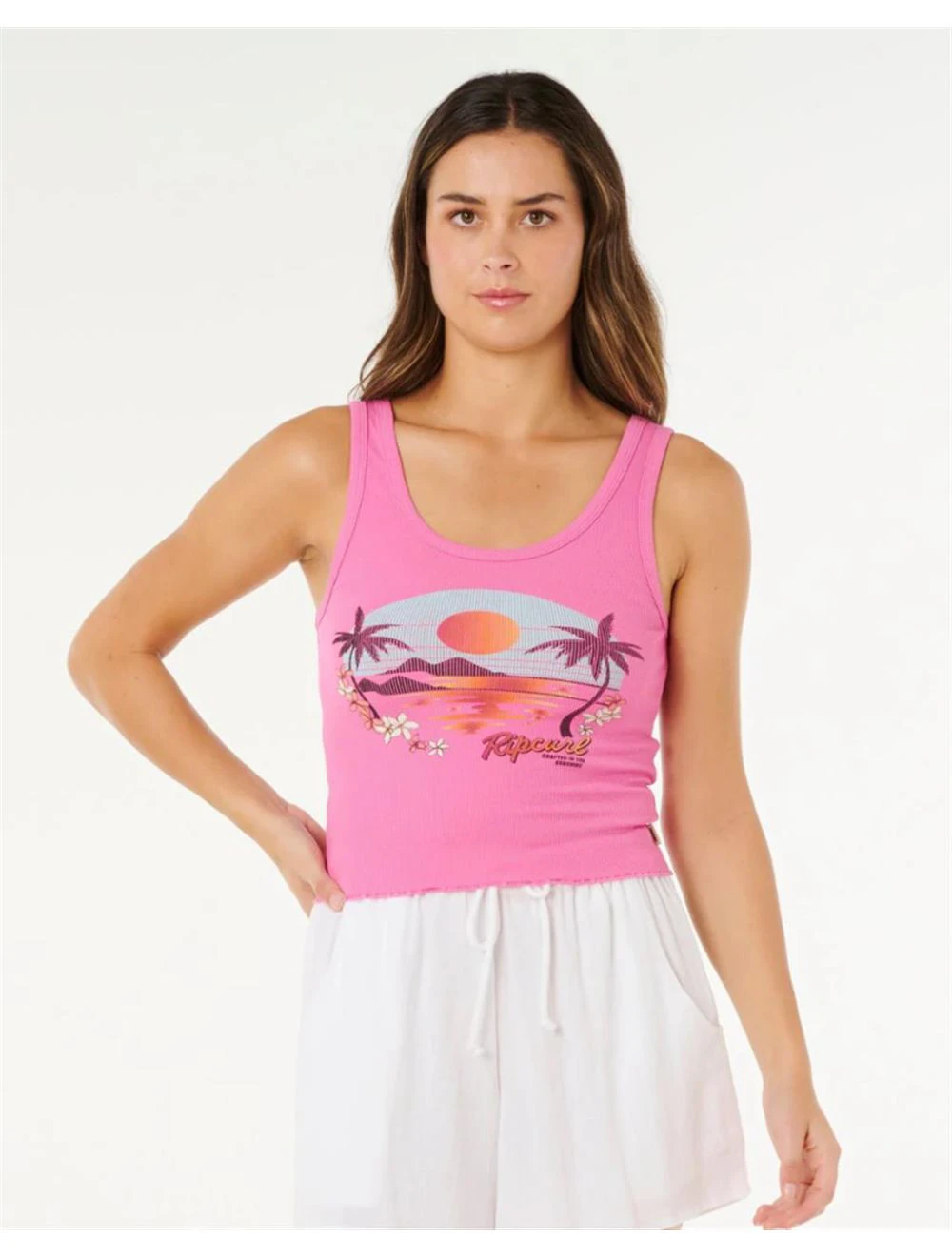 That is a Top Rip Curl Hotel Malibu Tank Super Pink Super Pink