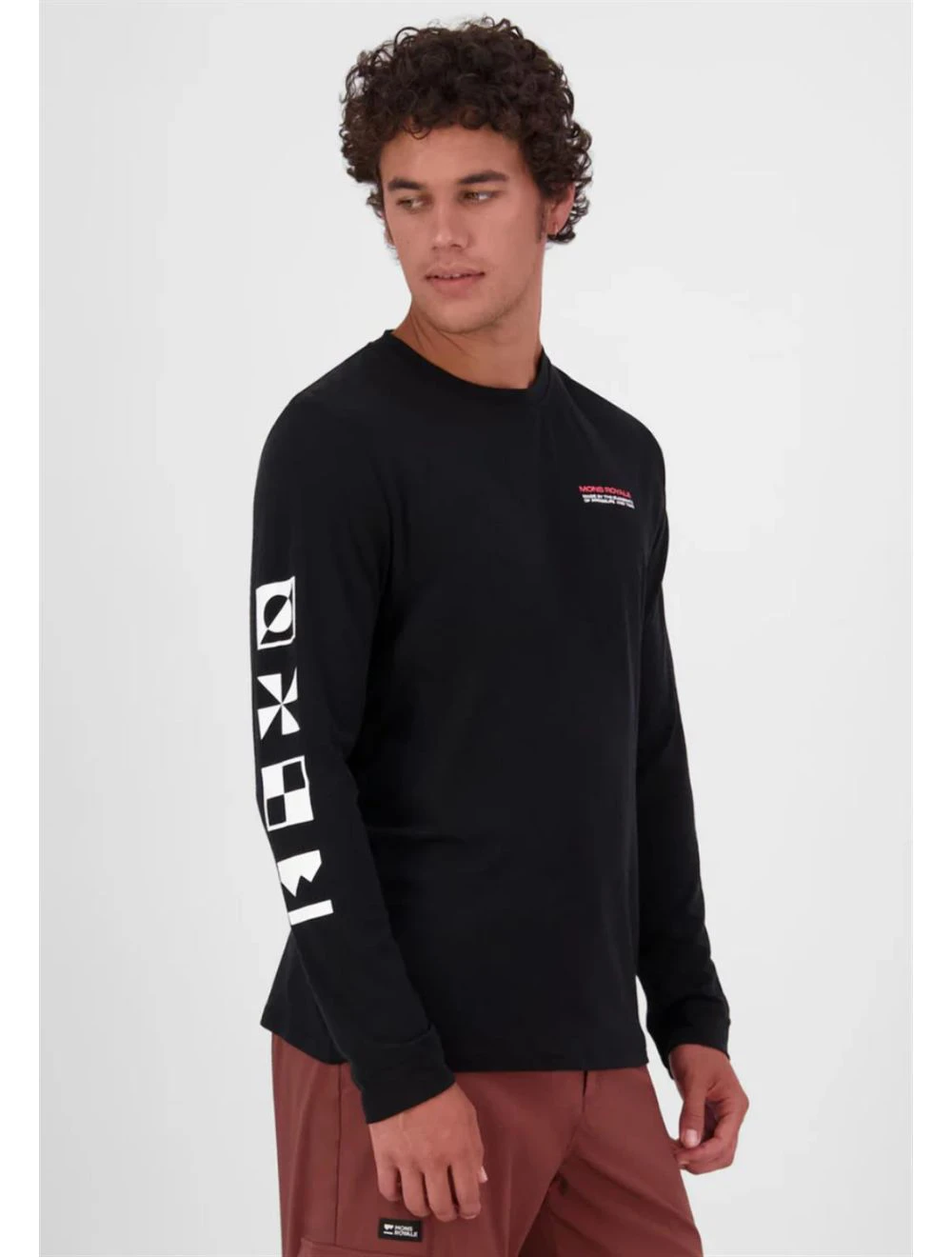 That is a Shirt Mons Royale Mens Icon Merino Long Sleeve black black