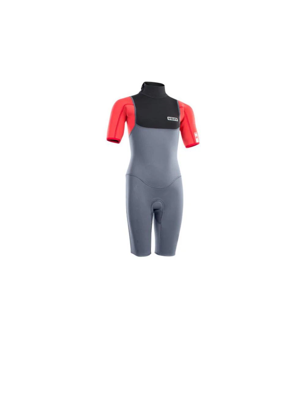 That is a Wetsuit; Surfsuit ION Capture 2/2 Shorty SS BZ Junior Steel/Blue/Red Steel/Blue/Red