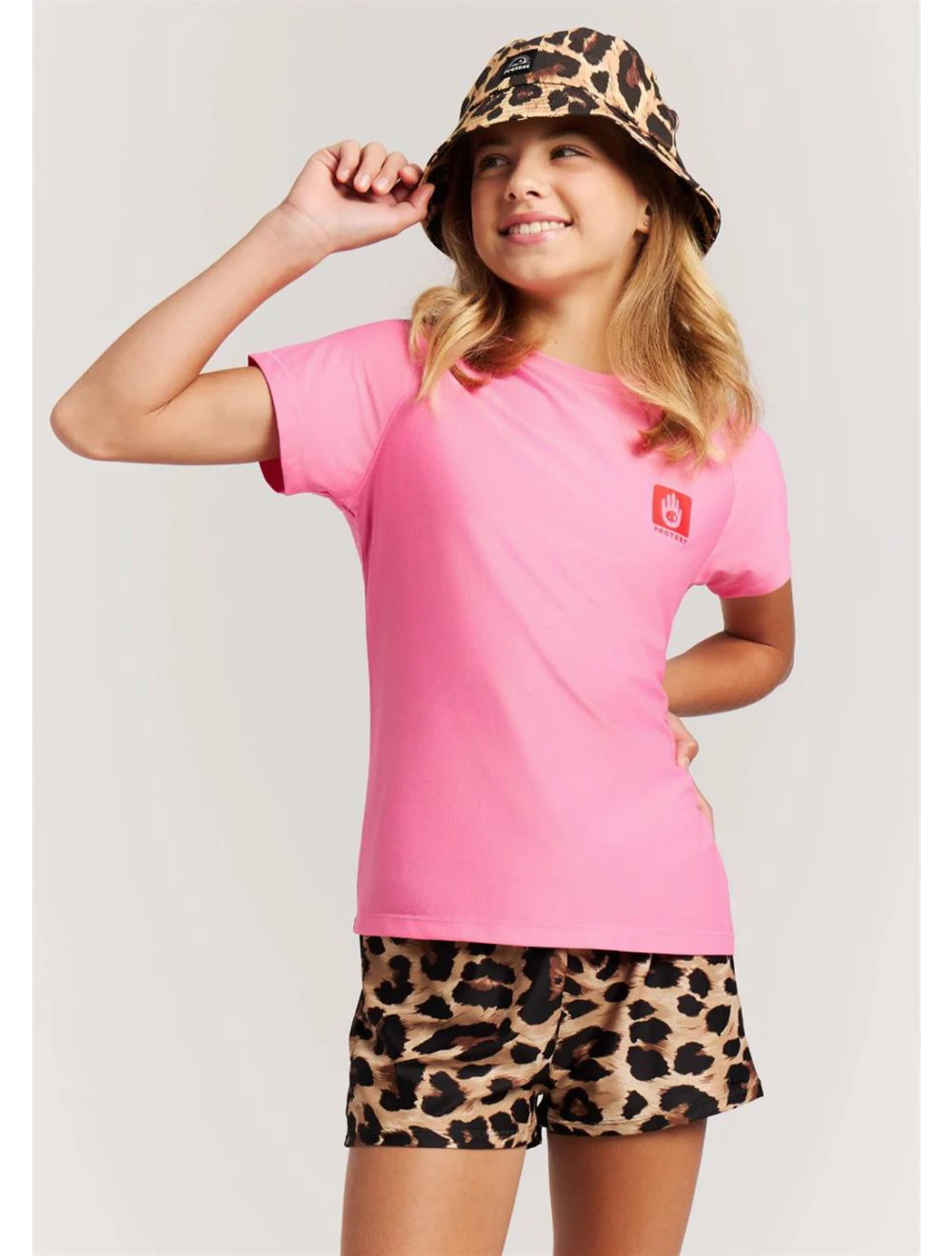 That is a Lycra; Rashguard Protest PRTSherrys JR surf T short sleeves Cheeky Pink Cheeky Pink