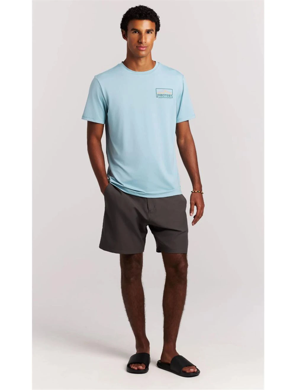 That is a Rashguard;UV-Shirt Protest PRTDonald surf T short sleeves Tourmaline Blue Tourmaline Blue
