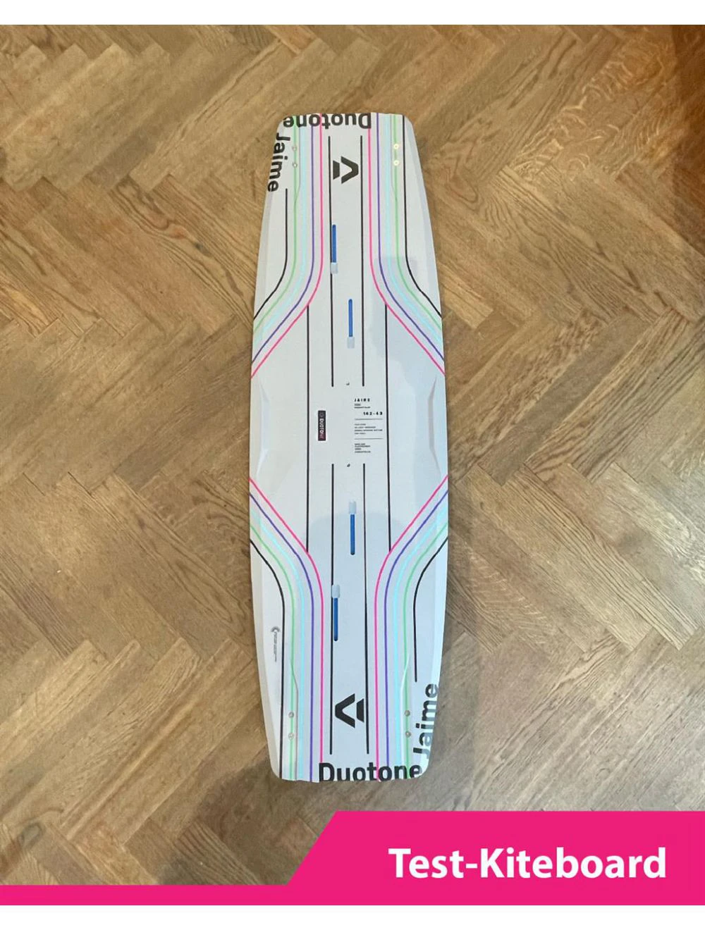 That is a Kiteboard Duotone DTK Testboard Jaime Concept Blue 2026