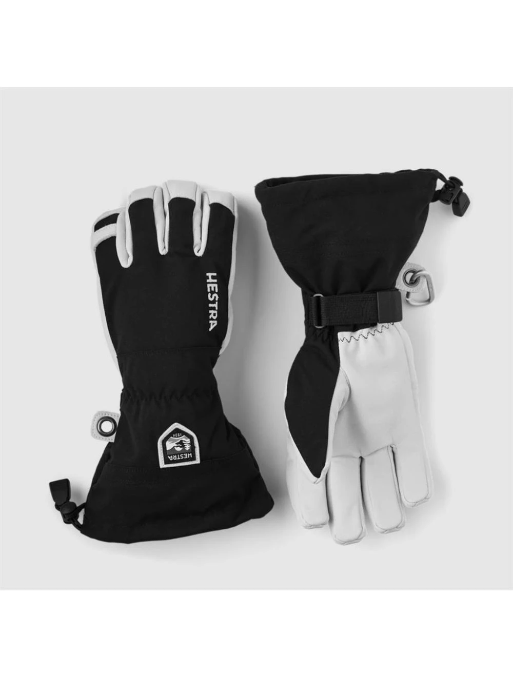 That is a Skigloves;Snowboard.gloves Hestra Army Leather Heli Ski - 5 Finger Black