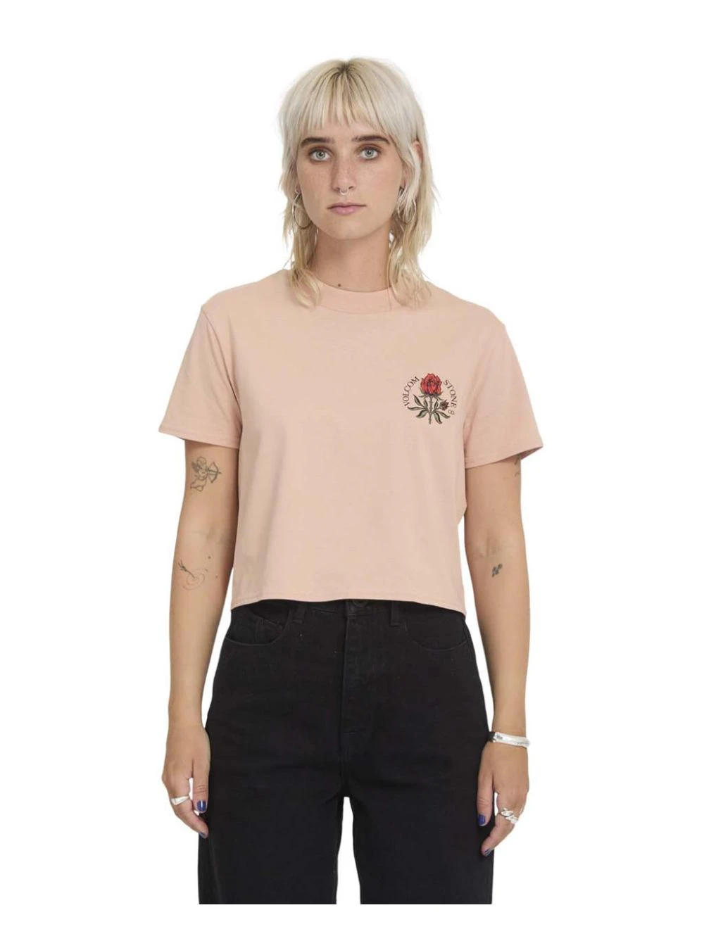 That is a T-Shirt Volcom Dial Crop Misty Rose Misty Rose