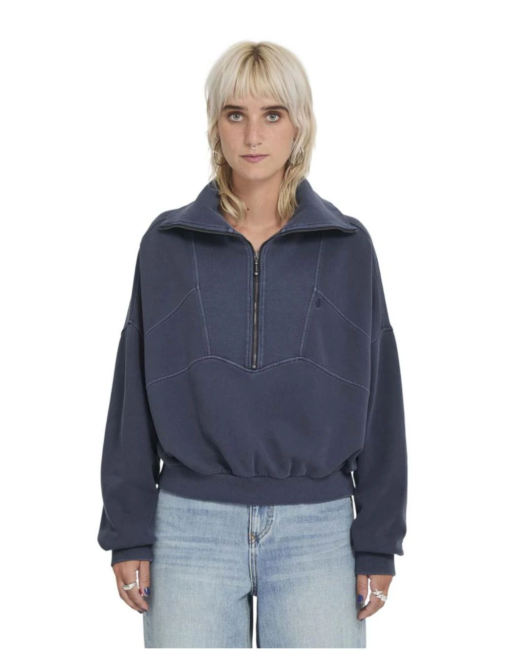 That is a Sweater Volcom Reetrocity Quarter Zip Storm Blue Storm Blue