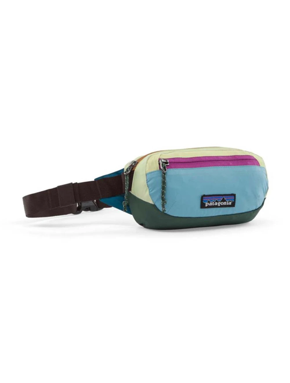 That is a Hip Pack Patagonia Terravia Mini Hip Pack Patchwork: Snowmeld Blue