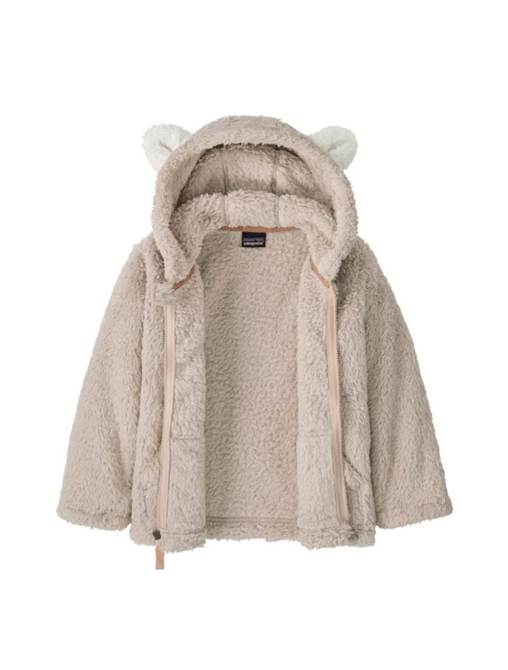 That is a Fleece Pullover Patagonia Baby Furry Friends Hoodie Shroom Taupe Shroom Taupe
