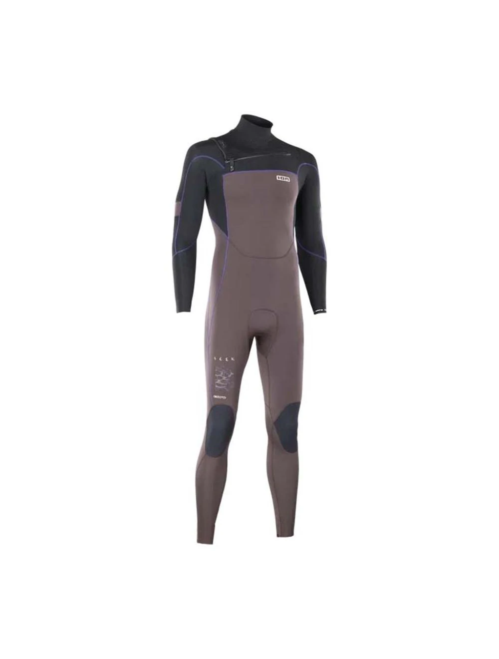 That is a Neoprene; Wetsuit; Surfing ION Seek Core 3/2 Front Zip Men Seal-Brown Seal-Brown