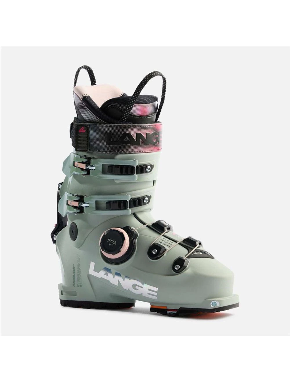 That is a Skiboots Lange Code 115 W BOA LV GW 26/27 Green