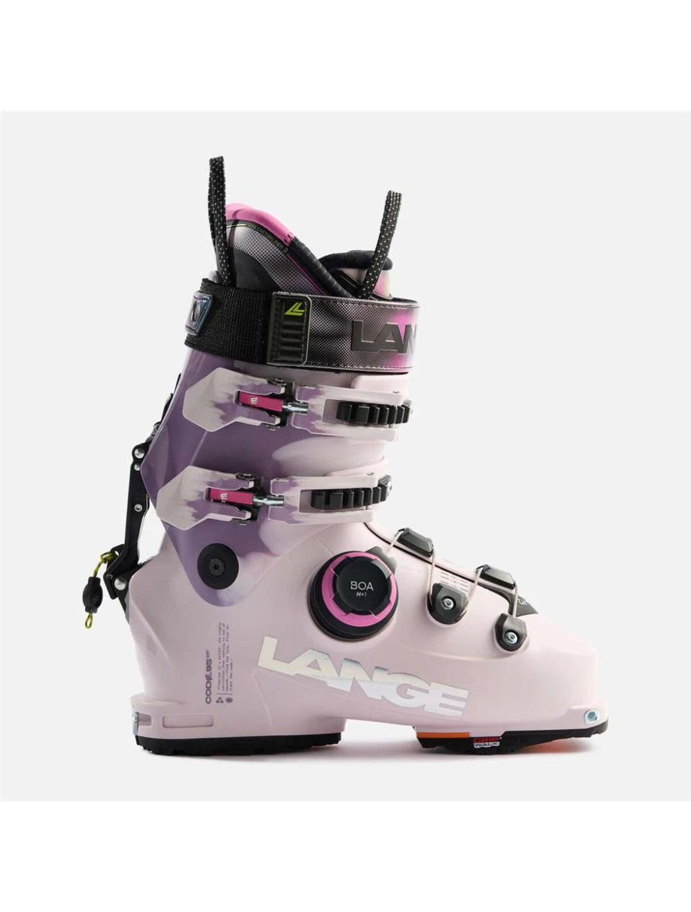 That is a Skiboots Lange Code 95 W BOA MV GW 26/27 Pink