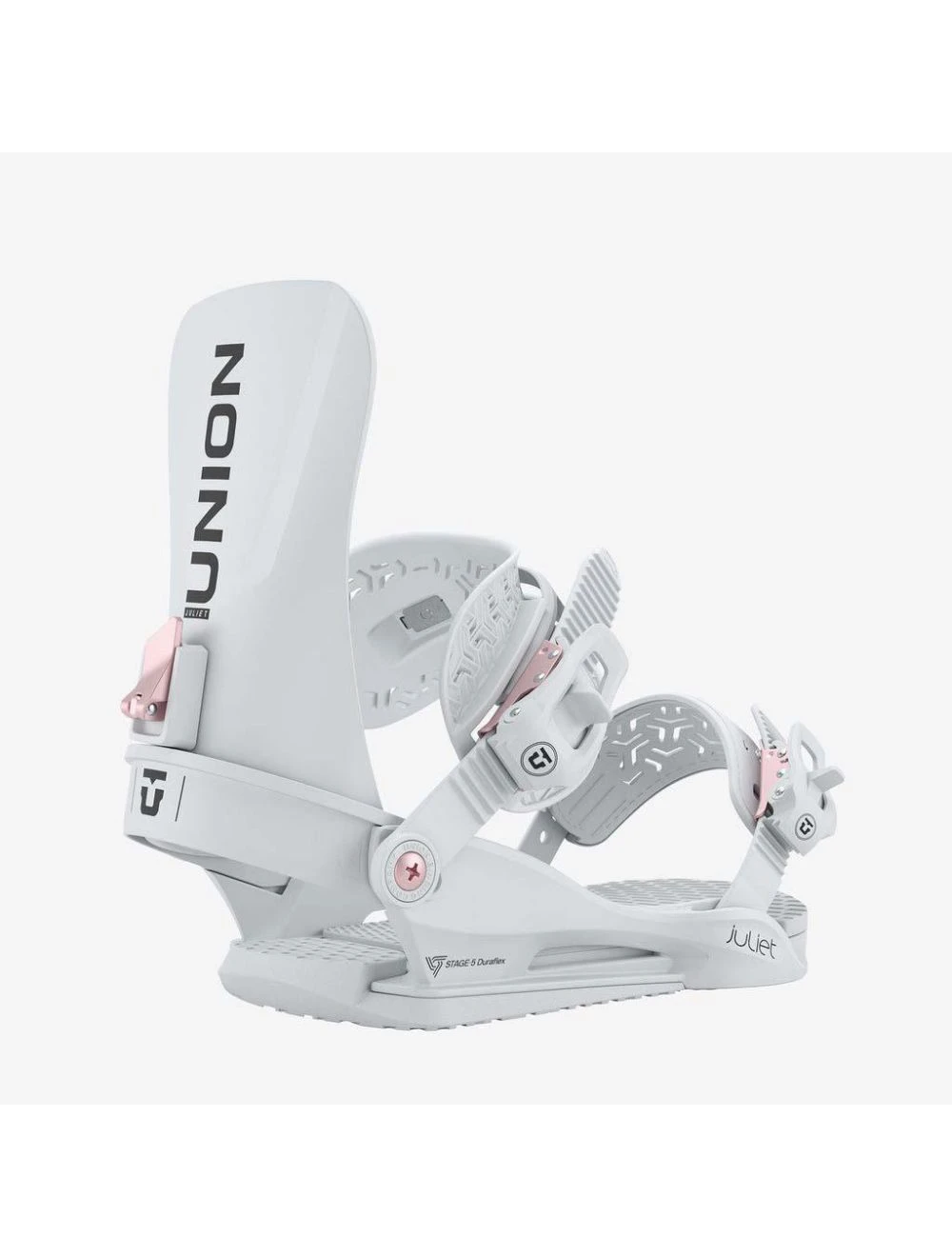 That is a Snowboard Bindings; Union Juliet 26/27 Light Grey Light Grey