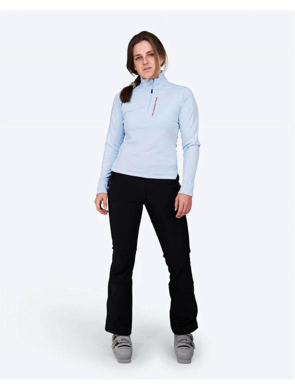 That is a Layering The Mountain Studio M-3 W Light Tech Half Zip Ice Water