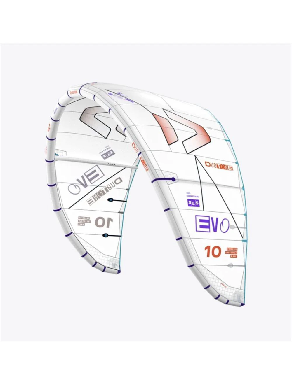 That is a Kite Duotone DTK Evo SLS Concept Blue 2026 c05 undyed c05 undyed