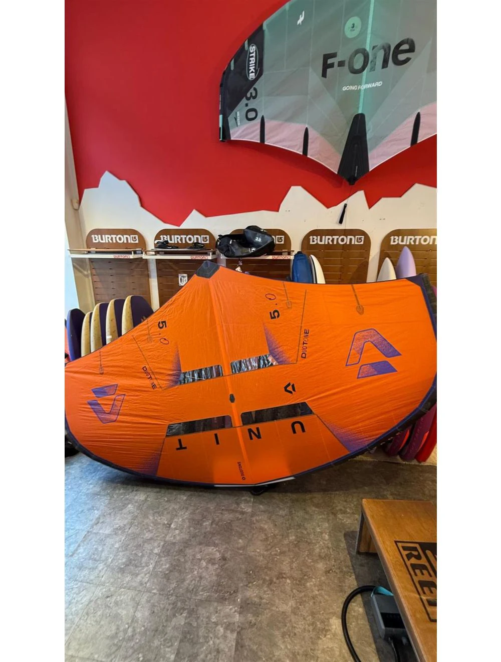 That is a Foilwing; Wing; Duotone TESTWING Unit 2026 5.0 bright-orange bright-orange