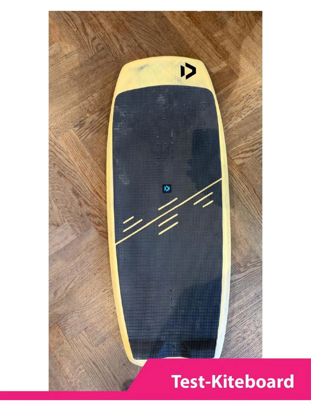That is a Kiteboard Duotone DTK Testboard Team Soar SLS 2026