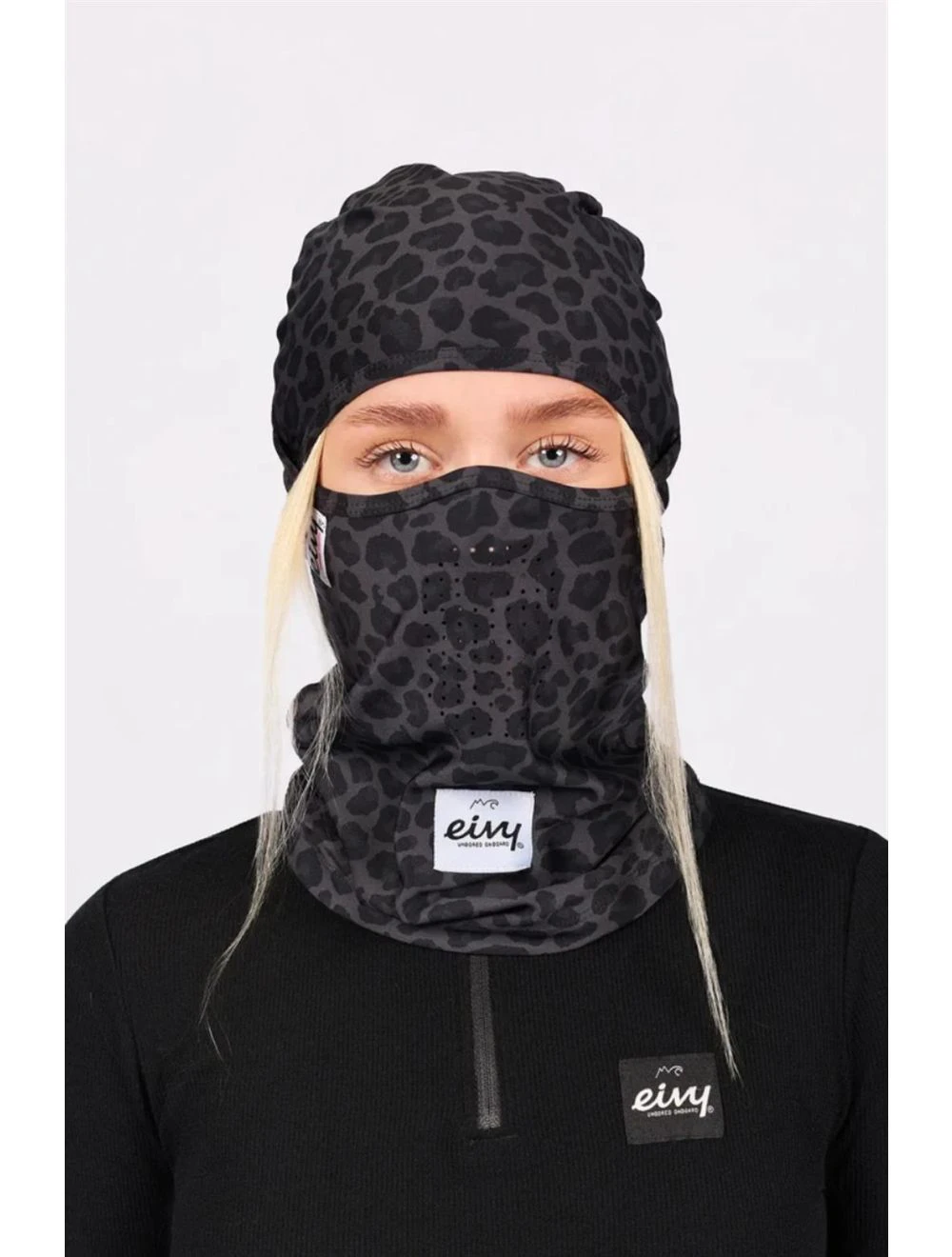 That is a scarf Eivy Hinge Balaclava Black Leopard Black Leopard