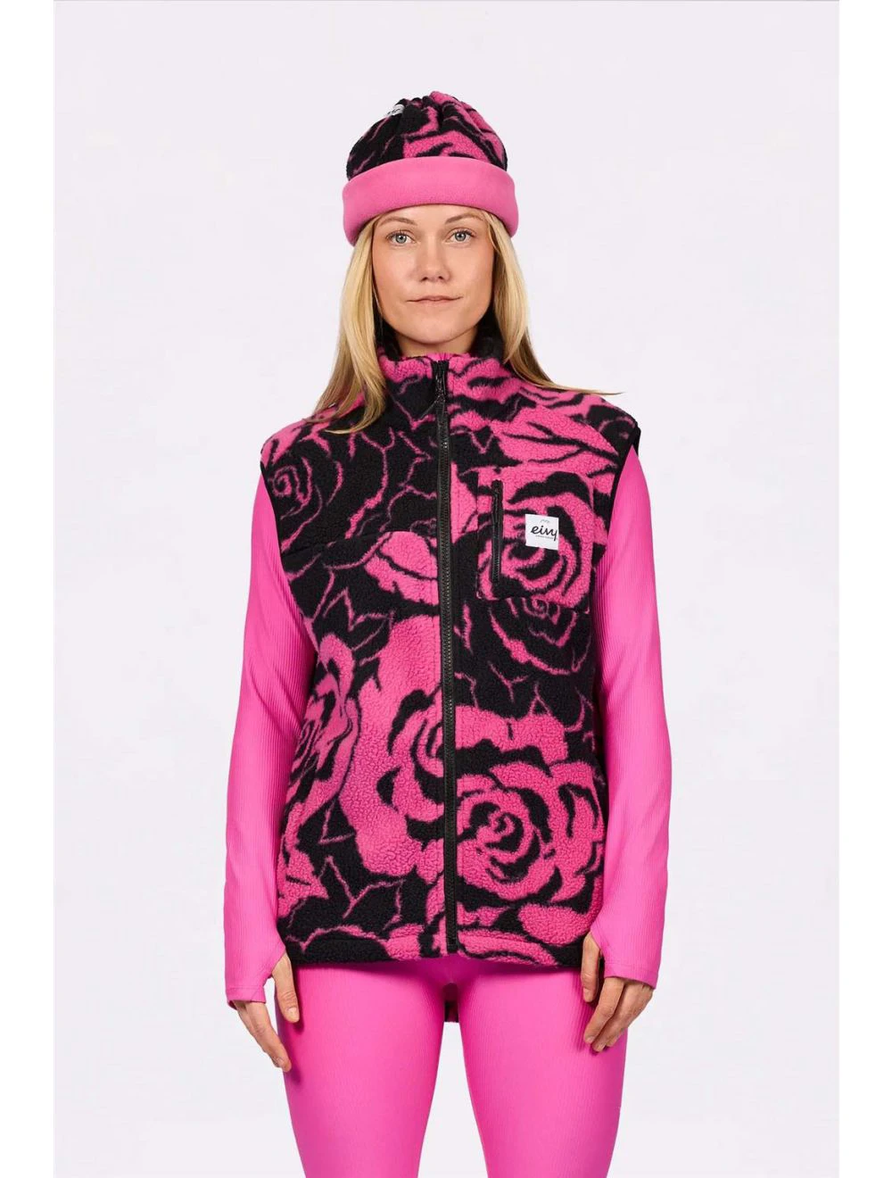 That is a Fleece Vest Eivy Lumberjackie Sherpa Vest Pink Rose Pink Rose