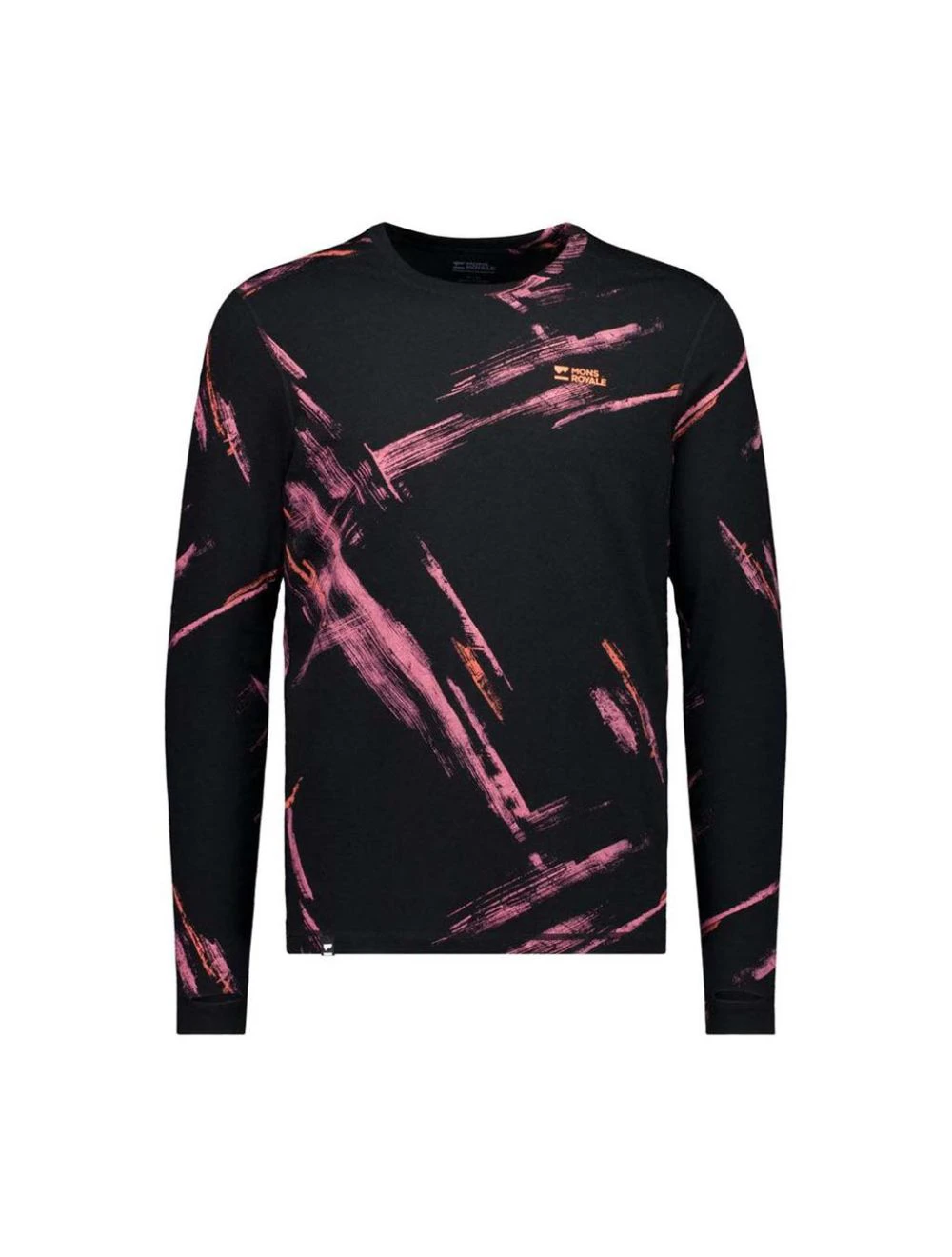 That is a Merino Shirt Mons Royale Mens Cascade Merino Base Layer Long Sleeve airbrush airbrush