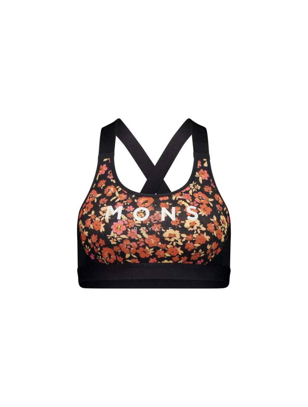 That is a First Layer Mons Royale Womens Stella Merino X-Back Bra ditzy camo/black ditzy camo/black