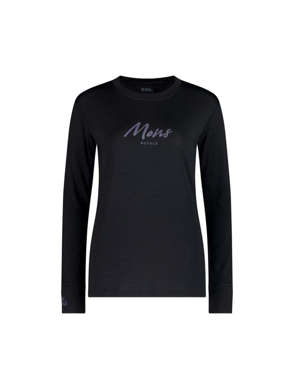 That is a First Layer Mons Royale Womens Yotei Classic Long Sleeve Black Black
