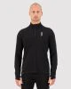 That is a Merino Shirt Mons Royale Mens Cascade Merino Base Layer ¼ Zip LS Black