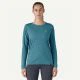 That is a Rash Guard Patagonia W's L/S Cap Cool Daily Graphic Shirt - Waters Swelldrifter: Wetland Blue X-Dye