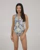 That is a Bikini Salty Crew North Shore Surf Suit bluestone
