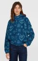 That is a Fleece Hoodie O'Neill O'riginals Superfleece Hoodie Blue Artdeco Floral Blue Artdeco Floral